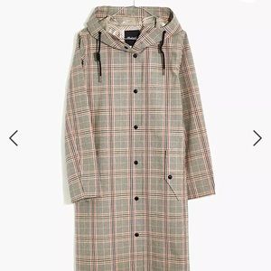 Madewell Plaid Brookwood Raincoat